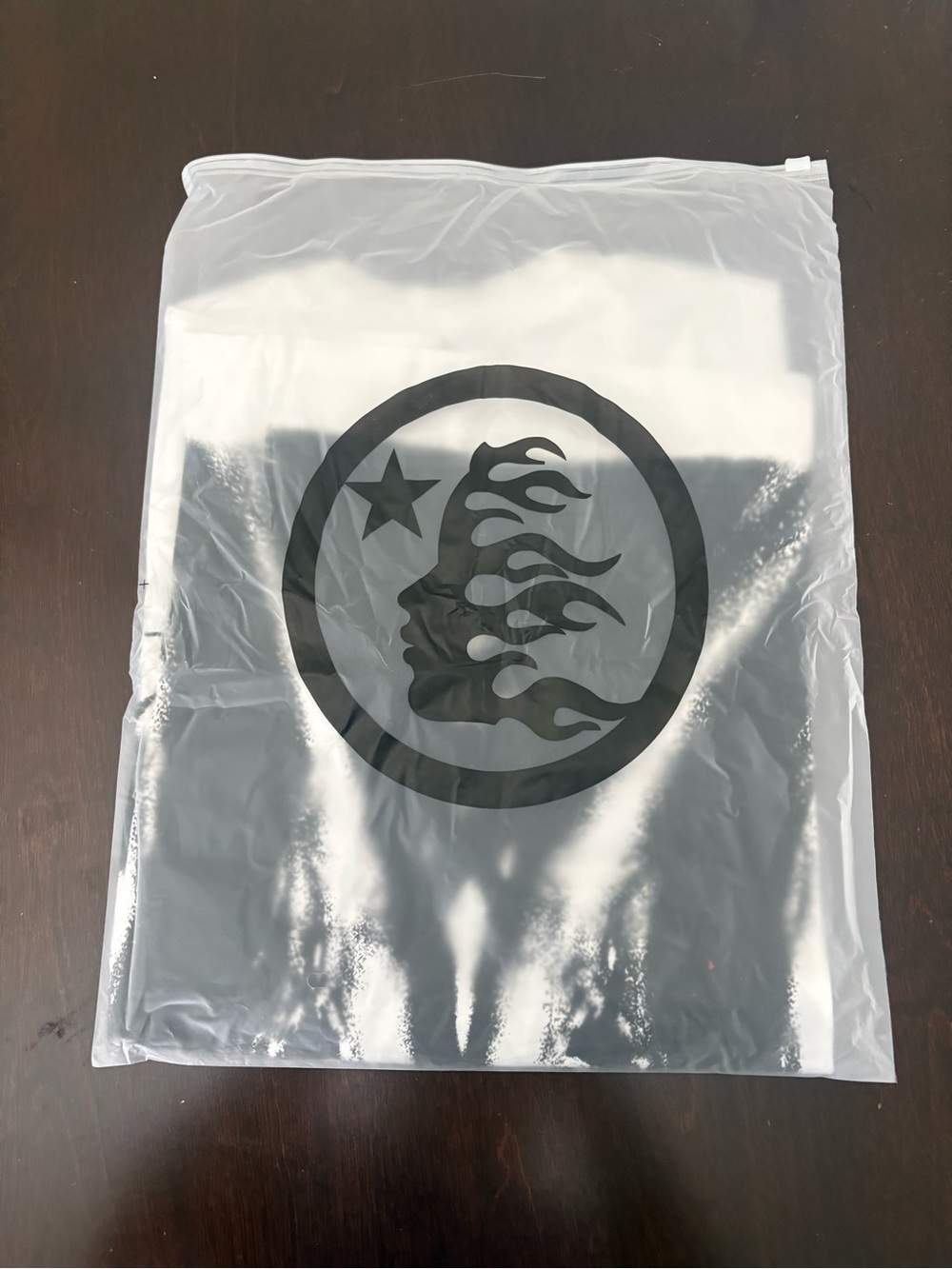 Men's Short Sleeve Tee with Black Flame Profile Graphic